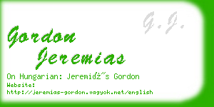 gordon jeremias business card